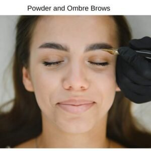 Woman with powder/ombre brows